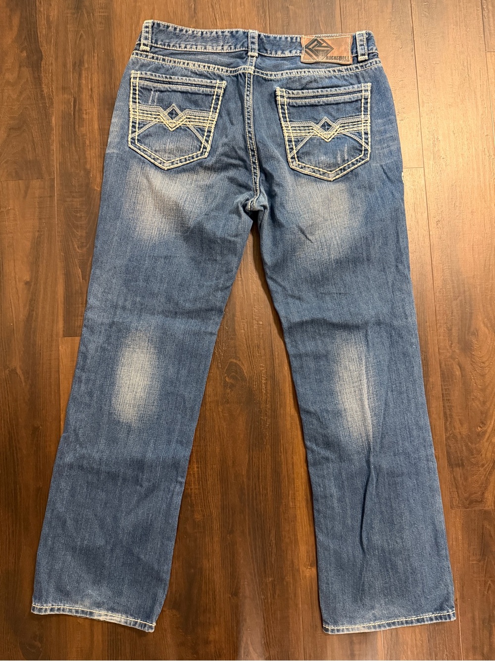 Rock & Roll Cowboy Denim Men’s 36 / 34 Relaxed Straight-Leg Denim Jeans western